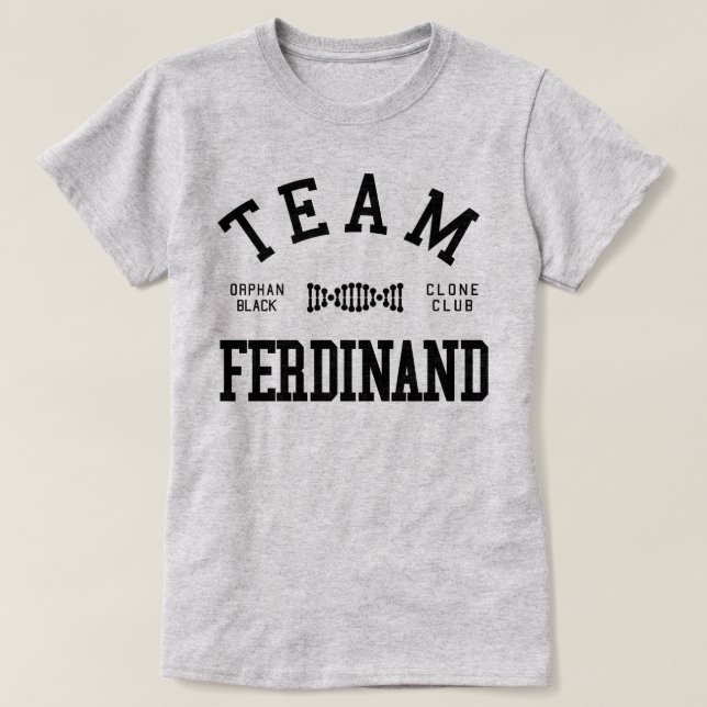 Camiseta Equipo negro huérfano Fernando (Diseño del anverso)