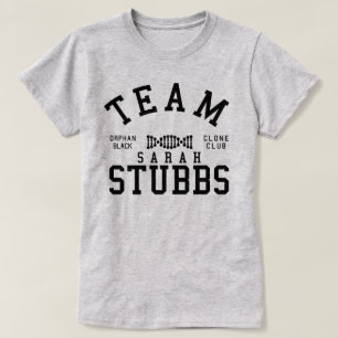 Camiseta Equipo negro huérfano Sarah Stubbs
