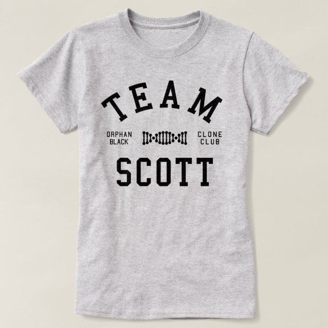 Camiseta Equipo negro huérfano Scott (Diseño del anverso)