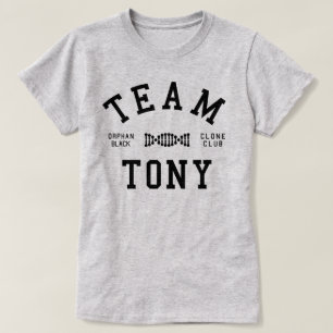 Camiseta Equipo negro huérfano Tony