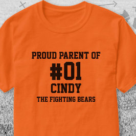 Camiseta Equipo negro Naranja de béisbol