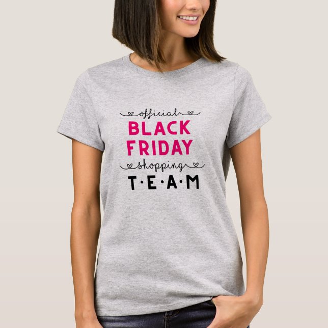 Camiseta Equipo negro oficial de las compras de viernes (Anverso)