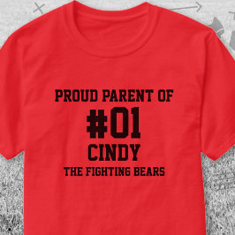 Camiseta Equipo negro rojo de béisbol