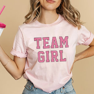 Camiseta Equipo Niña Rosa Varsity Revelación de Género Muje