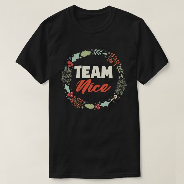 Camiseta Equipo Niza Divertido regalo de Navidades de parej (Diseño del anverso)