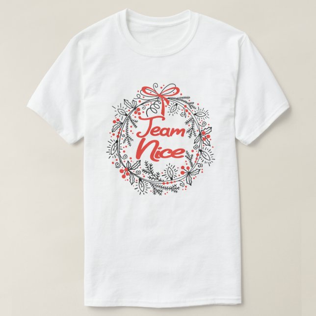 Camiseta Equipo Niza Divertido regalo de Navidades de parej (Diseño del anverso)