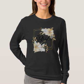 Camiseta Equipo Novia Dama de Honor Boda Ducha Nupcial Flor