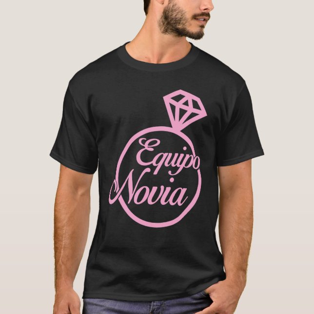 Camiseta Equipo Novia De Las Mujeres Dama De Honor Fiesta (Anverso)
