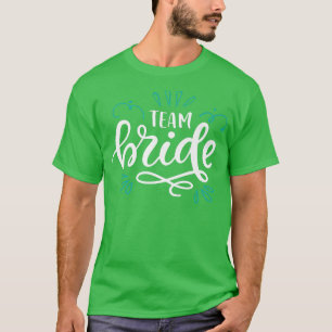 Camiseta Equipo Novia decorado en verde