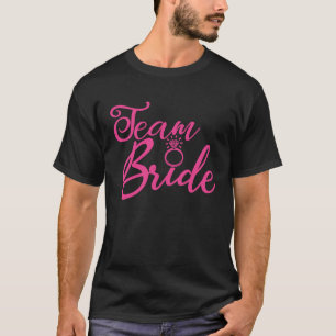 Camiseta Equipo Novia Despedida de Soltera Rosa Grupo de Bo
