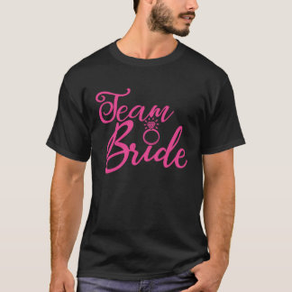 Camiseta Equipo Novia Despedida de Soltera Rosa Grupo de Bo