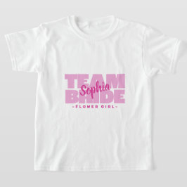 Camiseta Equipo Novia Nombre de la Fiesta de Boda Niña de l