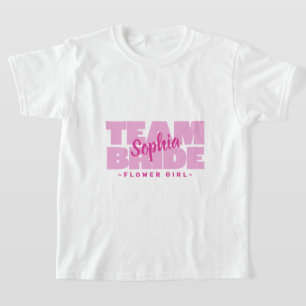 Camiseta Equipo Novia Nombre de la Fiesta de Boda Niña de l