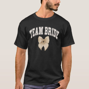 Camiseta Equipo Novia Retro Coqueta Lazo Boda Despedida de 