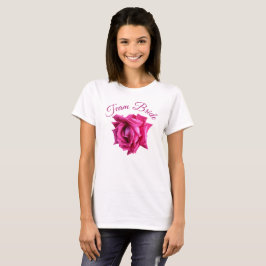 Camiseta Equipo novia rosa floral fiesta de soltera