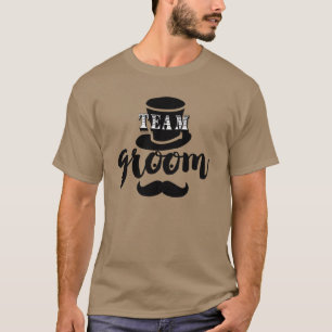Camiseta Equipo Novio Sombrero Bigote
