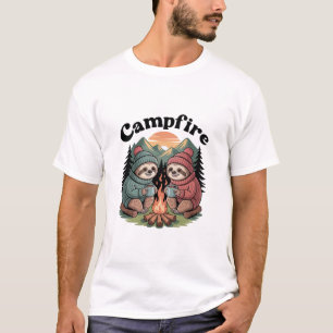 Camiseta Equipo oficial de camping de perezoso fogata ofici