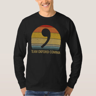 Camiseta Equipo Oxford Comma Retro Sunset Team Oxford Comma