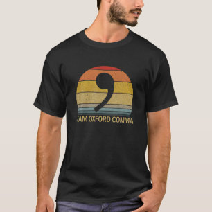 Camiseta Equipo Oxford Comma Retro Sunset Team Oxford Comma