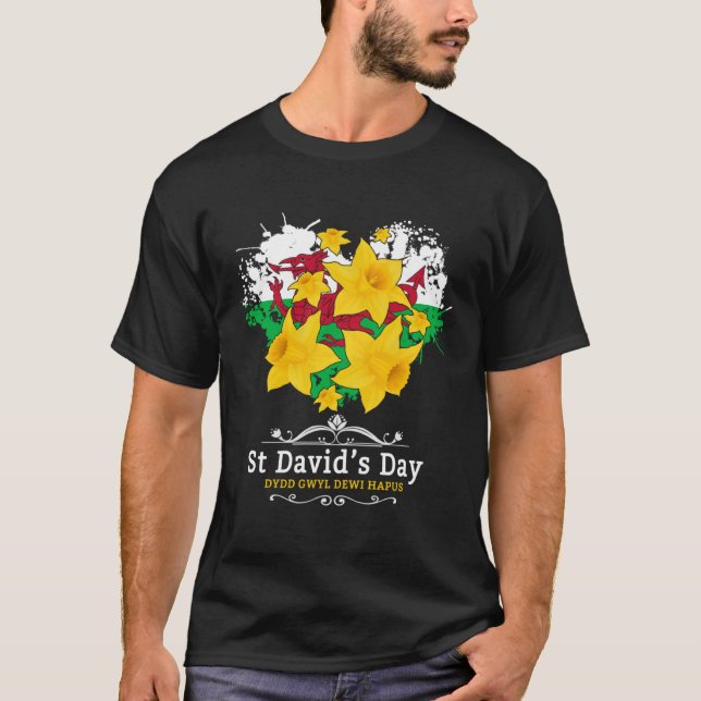 Camiseta Equipo Para El Día De St Davids Para Niños Y Bande (Anverso)