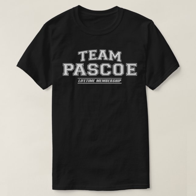 Camiseta Equipo Pascoe Orgulloso apellido, Regalo de apelli (Diseño del anverso)