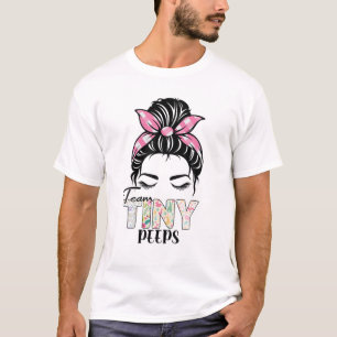 Camiseta Equipo Pequeño y desordenado Chica de pelo de Bun