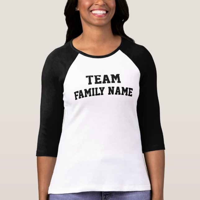 Camiseta Equipo personalizado de la familia del (Anverso)