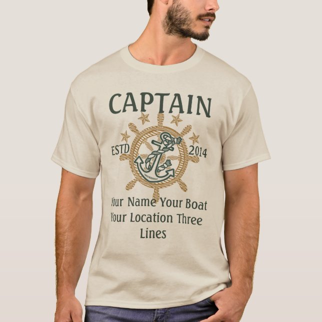 Camiseta Equipo personalizado del capitán del capitán (Anverso)