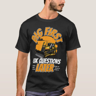 Camiseta Equipo pesado de construcción del operador de exca