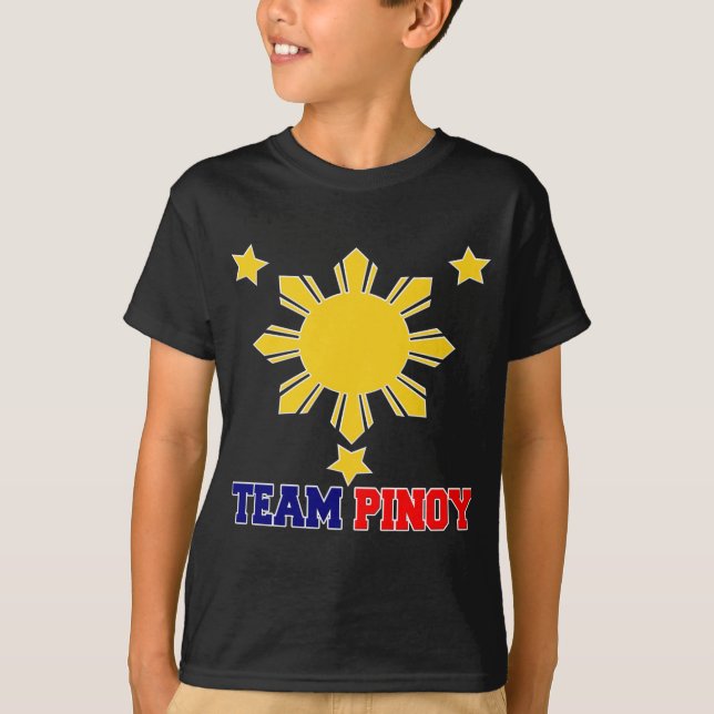 Camiseta Equipo Pinoy 3 estrellas y un Sun (Anverso)