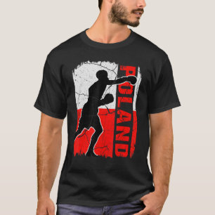 Camiseta Equipo polaco de boxeo Bandera Guantes de boxeo