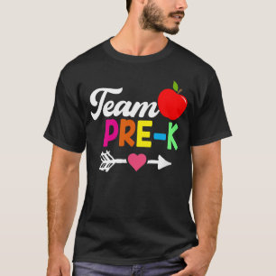 Camiseta Equipo pre-K de arcoíris de arco iris