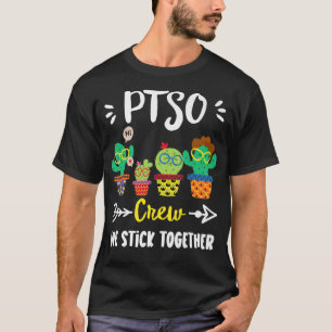 Camiseta Equipo PTSO, Funny School Cactus Team PTSO Teacher