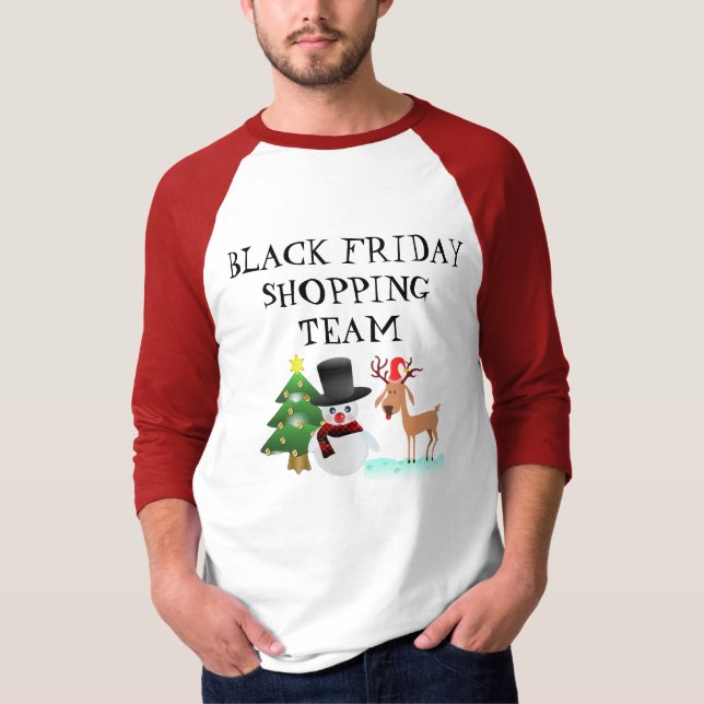 Camiseta Equipo que hace compras del navidad negro de (Anverso)