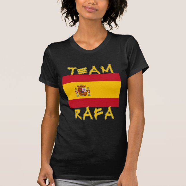 Camiseta Equipo Rafa con la bandera española (Anverso)
