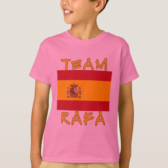 Camiseta Equipo Rafa con la bandera española (Anverso)