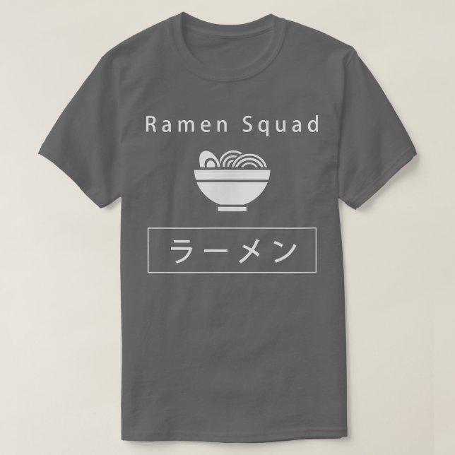 Camiseta Equipo Ramen Ironía Comida Japonesa De Fideos  (Diseño del anverso)
