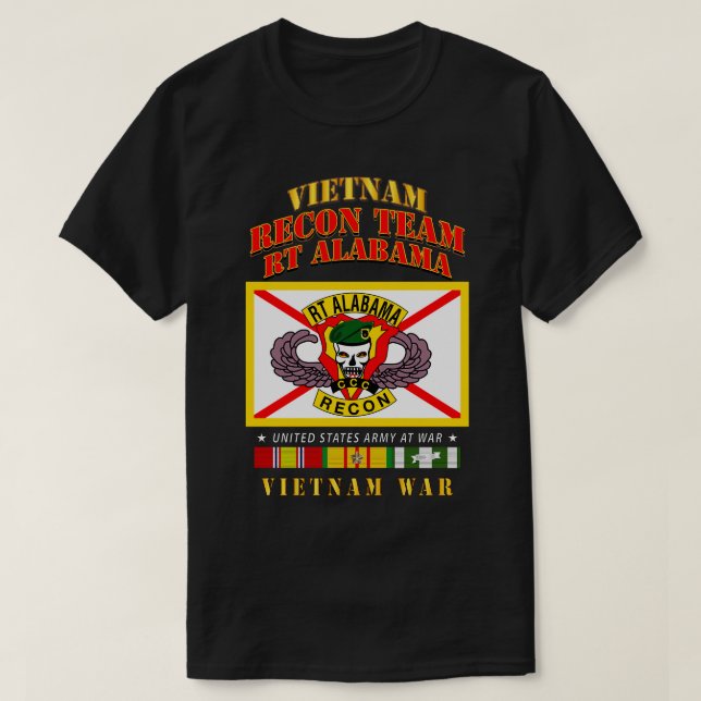 Camiseta Equipo recon RT Alabama Vietnamw VN SVC (Diseño del anverso)