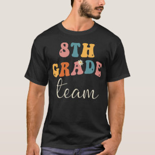 Camiseta Equipo Retro 8º Grado Vibes de Octavo Grado 1º Día