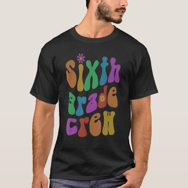 Camiseta Equipo Retro De Sexto Grado Hola 6 Gr Rosa (Anverso)