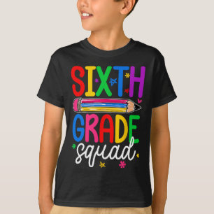 Camiseta Equipo Retro de Sexto Grado Primer Día de Escuela