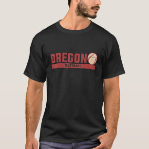 Camiseta Equipo Retro de Softball de Oregon Vintage