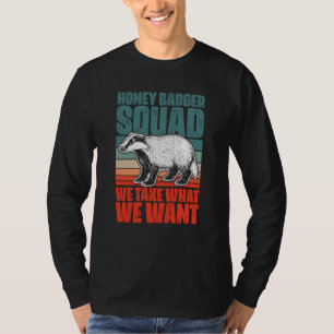 Camiseta Equipo Retro Honey Badger Para Un Fanático De La M