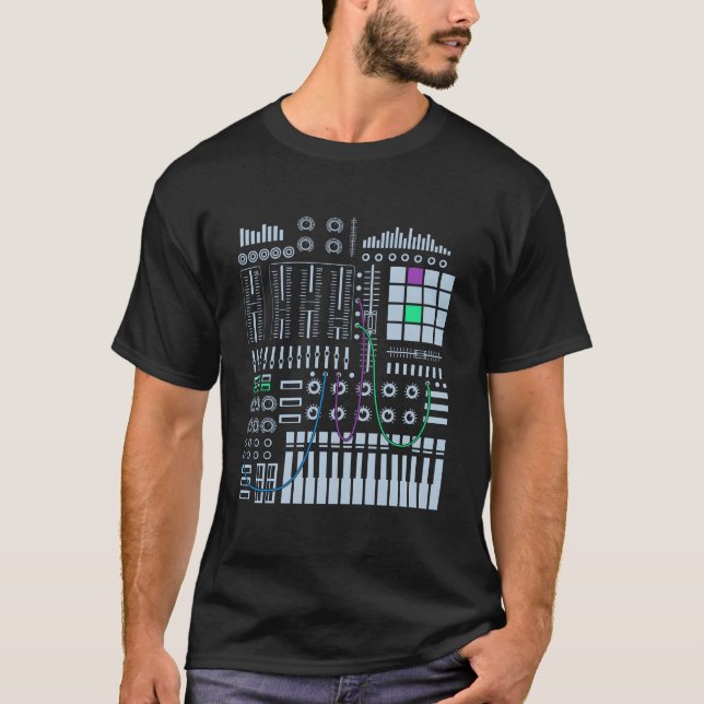 Camiseta Equipo Retro Music Studio para Productor de Música (Anverso)