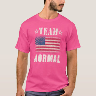 Camiseta Equipo Retro Norteamericano Normal Vintage Bandera