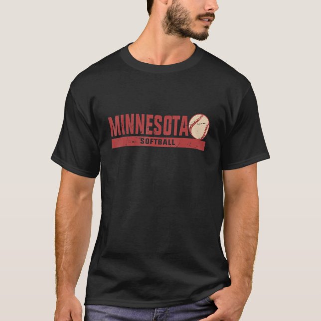 Camiseta Equipo Retro Softba Minnesota Vintage (Anverso)