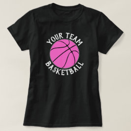 Camiseta Equipo rosa de baloncesto, nombre del jugador y nú