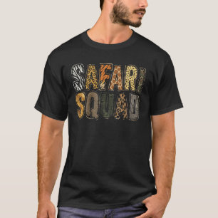 Camiseta Equipo Safari Estampado Animal Jungla Hombres Coin