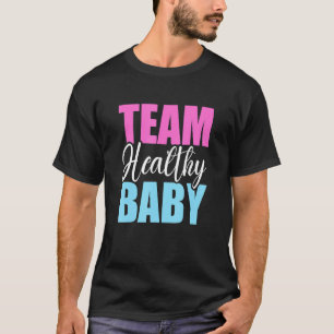 Camiseta Equipo Sano Bebé Gracioso Embarazo Género Reveal B