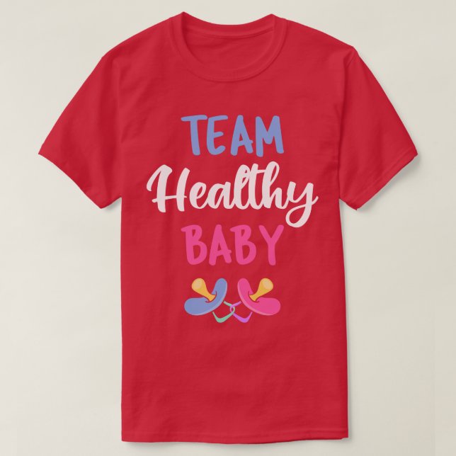 Camiseta Equipo Sano Bebé V Baby Shower Embarazo (Diseño del anverso)
